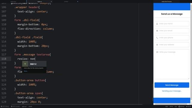 Create a Working Contact Form in HTML CSS JavaScript & PHP смотреть онлайн