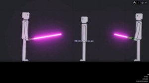 Люди сражаются за жизнь на лазерных мечах!(People Playground)