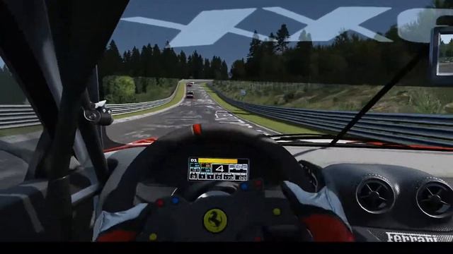 Assetto Corsa VR - Nordschleife Ferrari 599XX race & crash смотреть онлайн