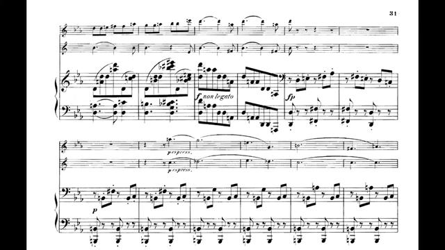 Brahms Horn Trio Movement 4 + sheet music смотреть онлайн