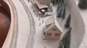 Новогодний макет ЖД