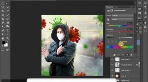 corona virus photo manipulation Photoshop | corona virus poster in Photoshop | Photoshop Tutorial