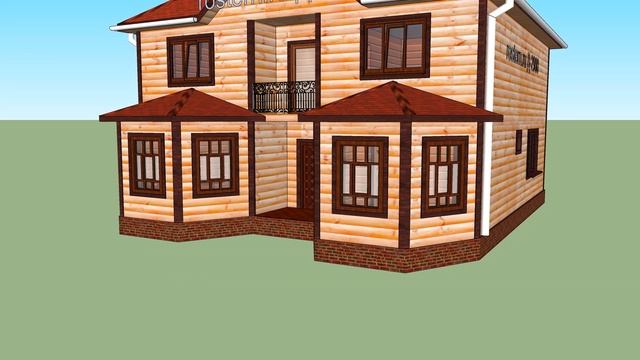Деревянный дом с эркерами Д-2900 #ростерн #дом #эркер #деревянный #мстители #проект