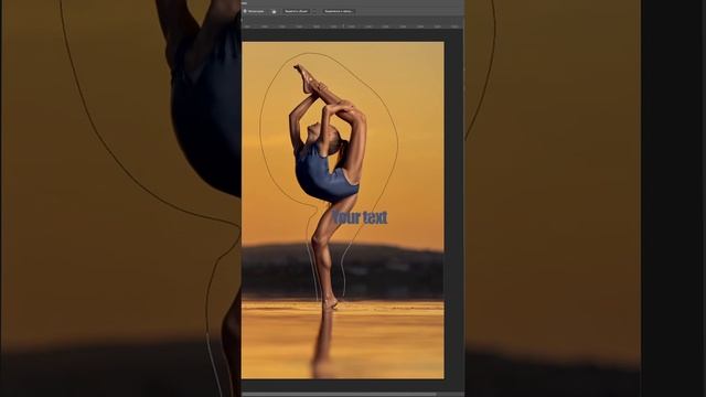 Как поместить текст за объект в фотошоп. Уроки фотошоп