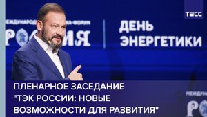 Пленарное заседание "ТЭК России: новые возможности для развития"