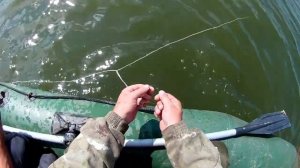 Сурское водохранилище_ Проверяем и снимаем переметы.