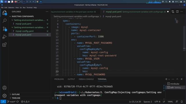 Kubernetes | Using ConfigMaps for setting environment variables