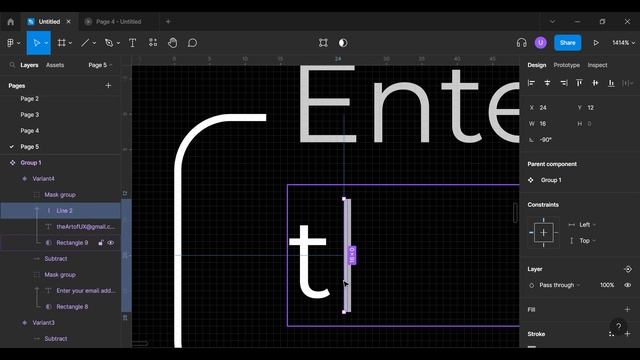 Auto Typing Text Animated Email Field in Figma смотреть онлайн