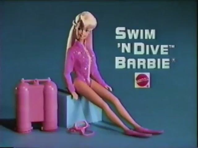 1994 Реклама куклы Барби Маттел Mattel Swim 'N Dive Barbie