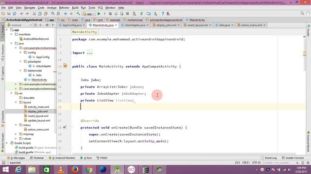 Sqlite Activeandroid ORM crud example use android studio Part 3 смотреть онлайн