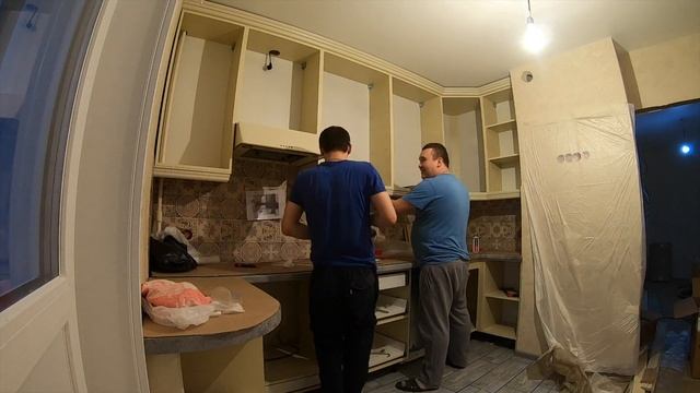 Сборка кухонного гарнитура с фасадами шпон, эмаль от ООО "Вилар" смотреть онлайн