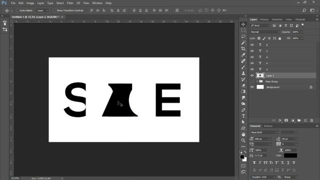 How to make Negative Space in Photoshop for beginners смотреть онлайн