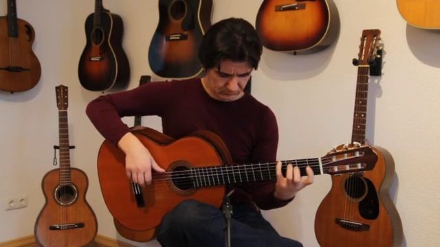 Conde Hermanos flamenco guitar 1992 - Felipe Conde's shop, similar to Paco de Lucia's guitar смотреть онлайн