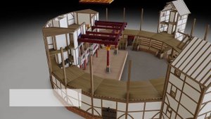 THE GLOBE Theatre 1599/1613 - Elizabethan Theatre-Shakespeare Theatre - 3D Model-PART2/Construction