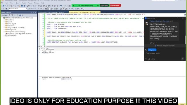 ASSIGNMENT 2: Live Group Discussion on SQL Server Assignment on Function - 18/05/2023