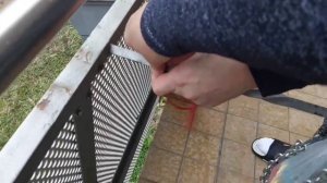 Долгожданная весна.Купили бельевые верёвки.Новое место для сушки белья готово!