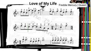 Love of My Life | Freddie Mercury | Queen | Violin SHEET MUSIC [With Fingerings] [Level 4]