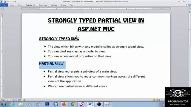 18 | Strongly Typed Partial View In ASP.NET MVC |  | Learn ASP.NET MVC | MVC Tutorials (Hindi/Urdu)