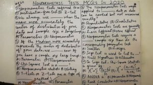 Nonparametric Tests Multiple Choice Questions(MCQ) in 2020 | Parametric | Statistics Expert