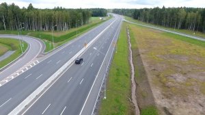 Реконструкция трассы Е18 Скандинавия /участок ЗСД-Огоньки/ Квадрокоптер 4К