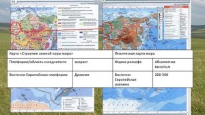 Практическая работа "Анализ физической карты и карты строения земной коры". География 7 класс