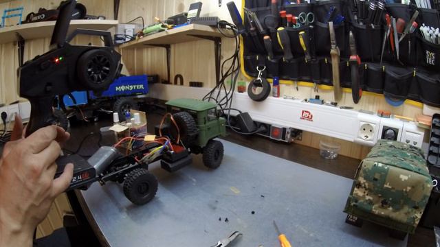 WPL b-24 GAZ 66 ШИШИГА тюнинг. Ставим новый мотор.