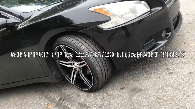 2010 Nissan Altima on 20" Spec 1 SPM75 gloss black machined wheels and 225/35/20 Lionhart tires смотреть онлайн
