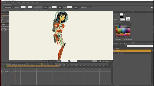 Ревью работы начинающего аниматора - анимация походки в Moho смотреть онлайн