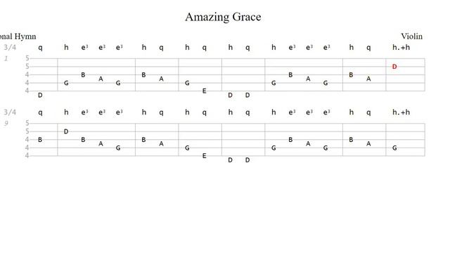 Amazing Grace Violin Tab смотреть онлайн