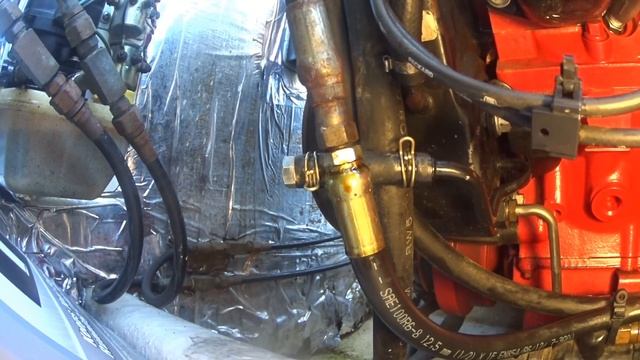 Oil pressure line leak