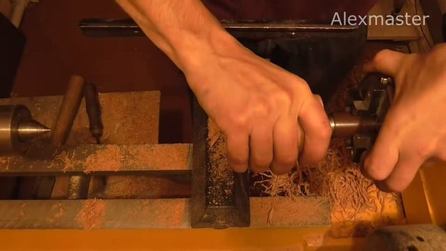 Ручка для коробки переключения передач из натурального дерева на токарном станке смотреть онлайн