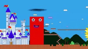 Mario build 1000 Numberblocks vs Mega Grrrol Gold Calamity | Game Animation