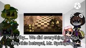 Afton's Family and ??? reacts to || Our Little Horror Story & Your Going Down || by Sonar