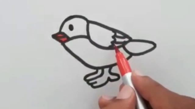 Bolalar uchun Qush rasm chizish/Drawing Bird for children/Рисование Птица для детей смотреть онлайн