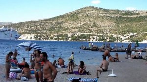 Croatia Dubrovnik, Copacabana Beach - Хорватия Дубровник, пляж