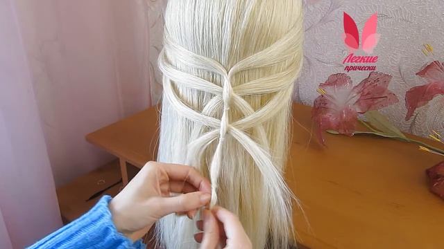 Прическа в школу ЗА 5 МИНУТ самой себе | Красивые прически пошагово смотреть онлайн