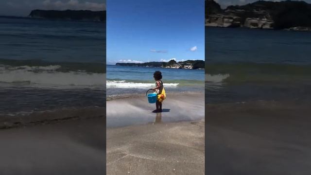 Baby First time on the ocean | funny kids