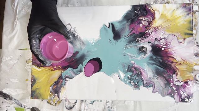 #21 Флюид арт Яркий поток раздуваем феном #acrylicpouring #fluidart #жидкийакрил смотреть онлайн