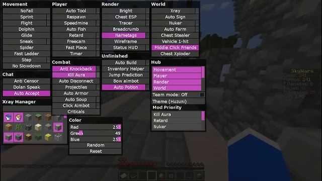 HACK para minecraft 1.8 +optifine[kill aura-antinockback-fly-x-ray-etc..][2017] funcionando смотреть онлайн