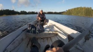 На рыбалку поздней осенью. Щука на мышь. Ловим живцов. Топим сауну. День 1.
