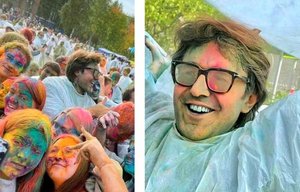 АНДРЕЯ МАЛАХОВА ЗАБРОСАЛИ РАЗНОЦВЕТНОЙ КРАСКОЙ