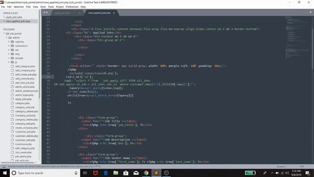 Online Job Portal Project In PHP - Php Project Tutorial (Hindi) - 25