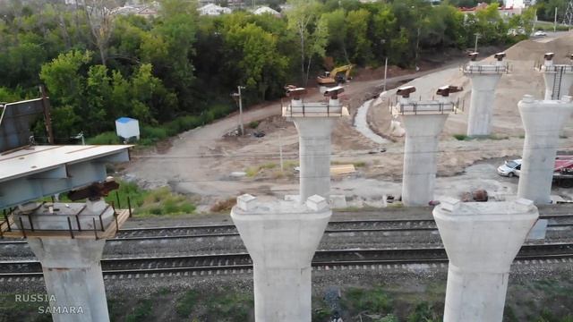 Путепровод через железнодорожное полотно / ул. Шоссейная / 3 августа 2021г. / город Самара смотреть онлайн