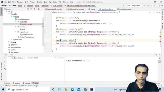 Kotlin Spring boot MongoDB REST API | Docker | Springfox | Swagger | Intellij | CRUD API