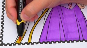 Coloring Rapunzel Tangled Frying Pan Coloring Page Prismacolor Markers | KiMMi THE CLOWN