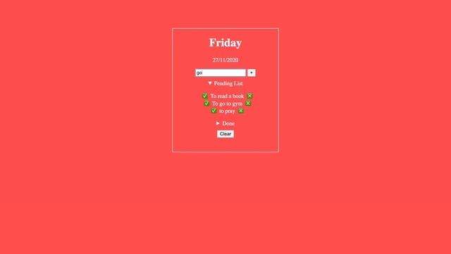 Javascript Project: To Do List Application