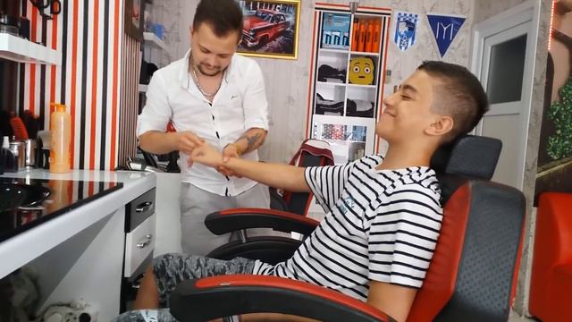 ASMR Турецкий парикмахер Anil Cakmak Массаж (Массаж головы)