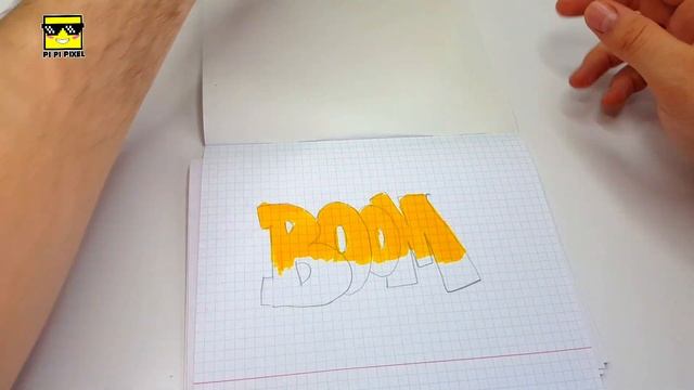 ГРАФФИТИ - BOOM в обычной тетради !!! КАК НАРИСОВАТЬ? !!! урок граффити graffiti logo смотреть онлайн