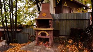 Уличная печь на даче - зарисовка