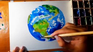Как рисовать Землю. Просто.#Земля#